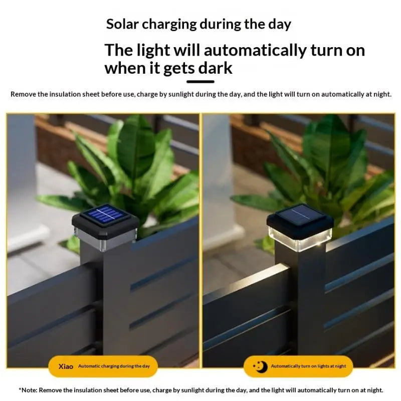 1Pcs IP65 Waterproof Solar Fence Lamp Solar LED Light