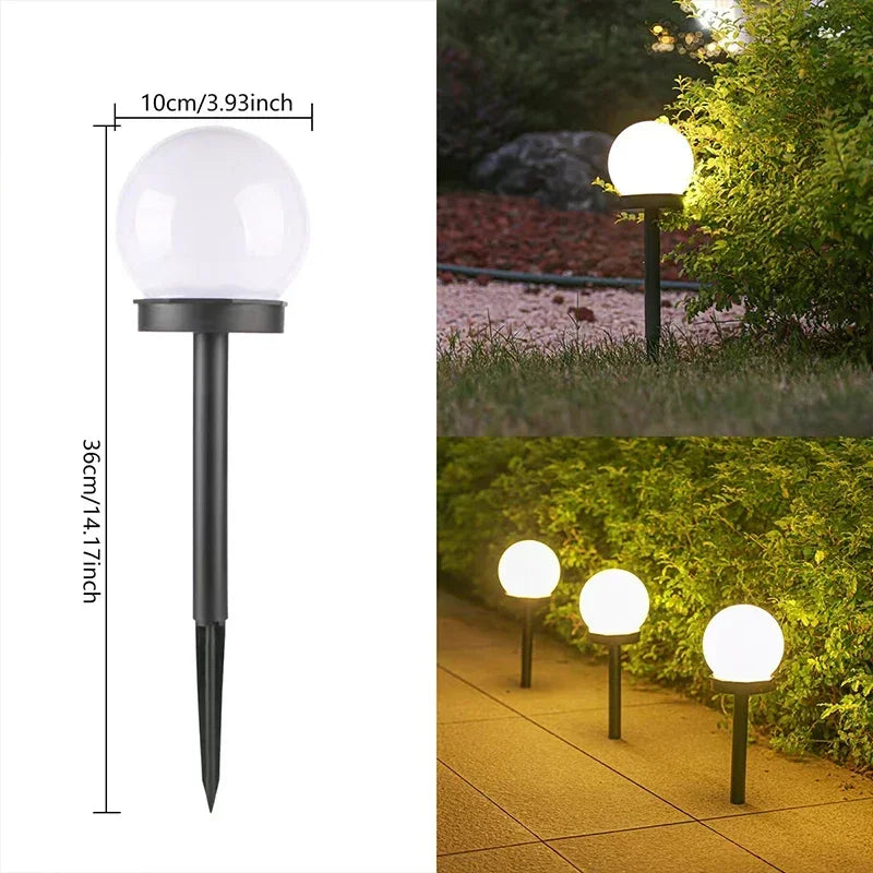 Solar Powered LED Bulb Lamp Energy Light Outdoor Garden