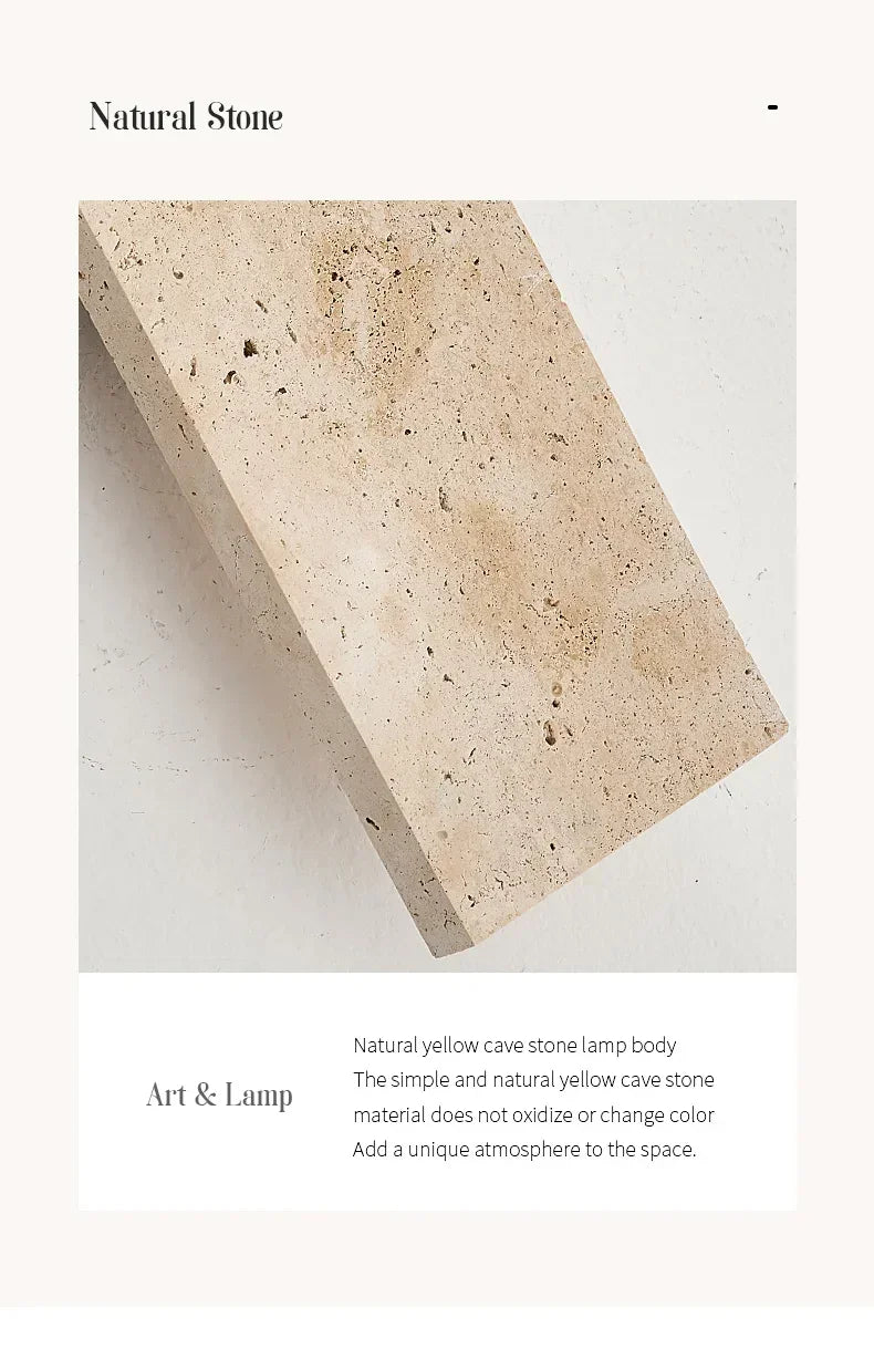 Outdoor Waterproof Wall Lamps Strip Natural stone Wall Lights