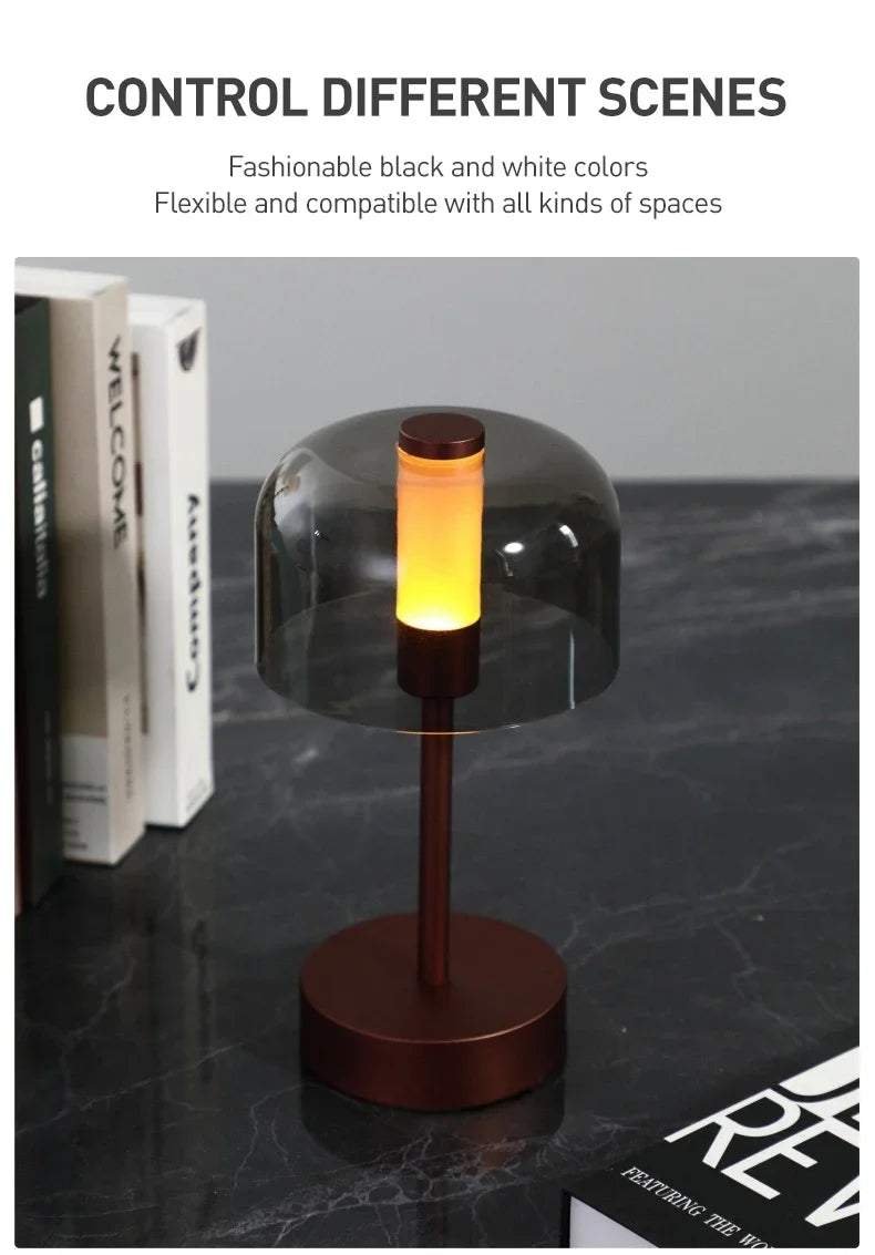 Modern Retro Nordic Desk Lamp Rechargeable Indoor Table Lamp