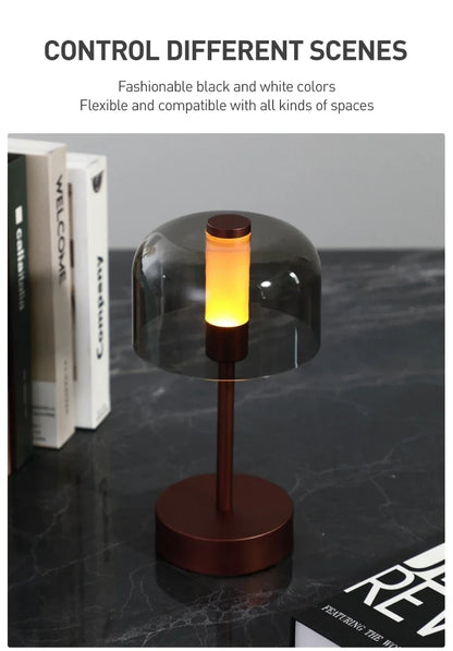 Modern Retro Nordic Desk Lamp Rechargeable Indoor Table Lamp