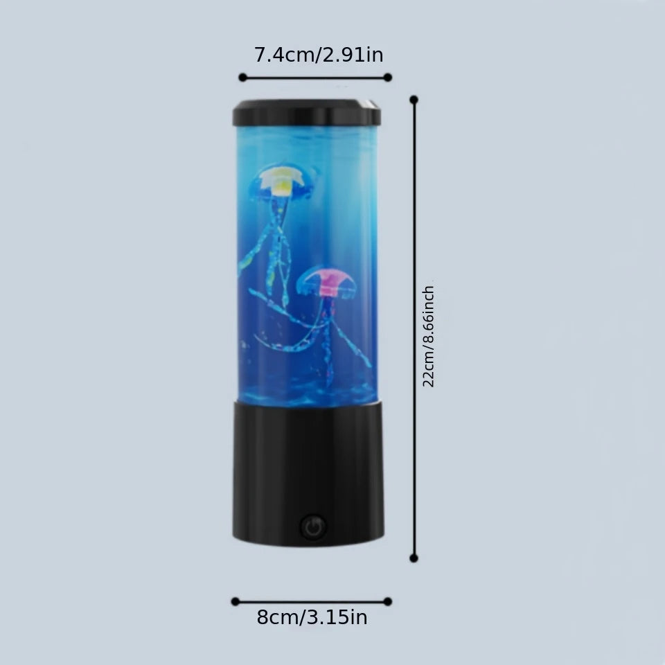 LED Jellyfish Aquarium Night Light, 7-Color Changing