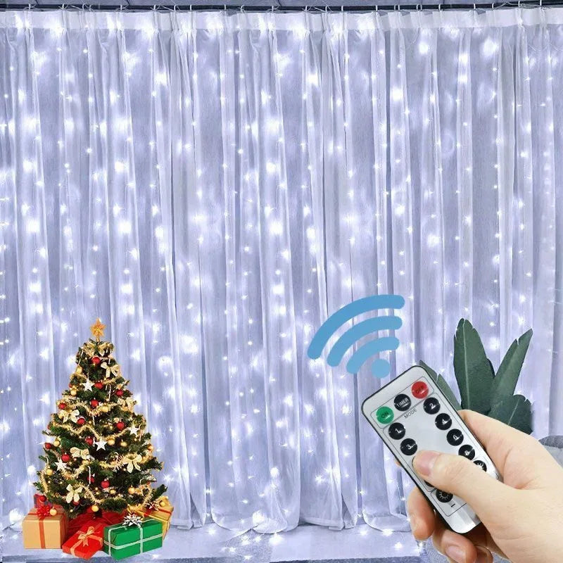 6x3M LED USB Curtain String Fairy Lights Christmas Garland