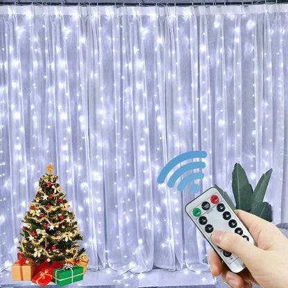 6x3M LED USB Curtain String Fairy Lights Christmas Garland