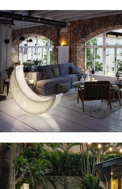 Moon Lamp Floor Lamp Lounge Chair Creative Romantic Design