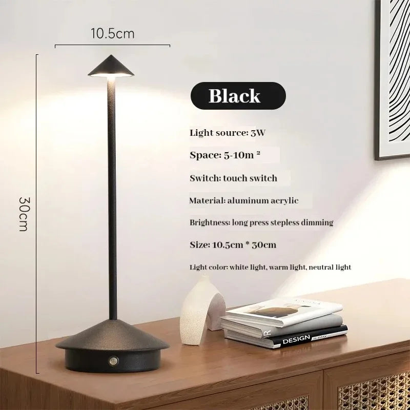 Rechargeable LED Table Light Wireless Desk Night Bedside Lamp