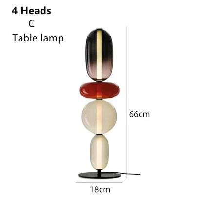 Italian Creative Colored Glass Designer LED Floor Light