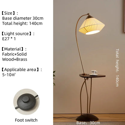 Japanese Retro Floor Lamp SofaSide Standing Lamp  Light