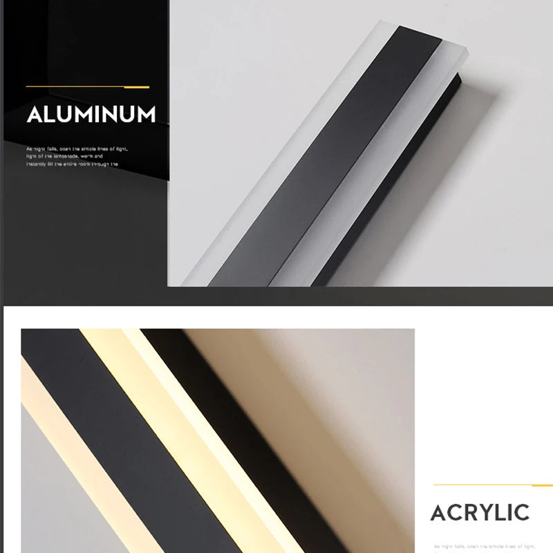 Modern Waterproof outdoor Long Strip LED wall lamp