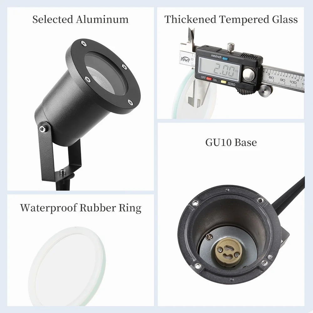 Outdoor Lawn Light IP65 Waterproof GU10 Replaceable Bulb Spot Light