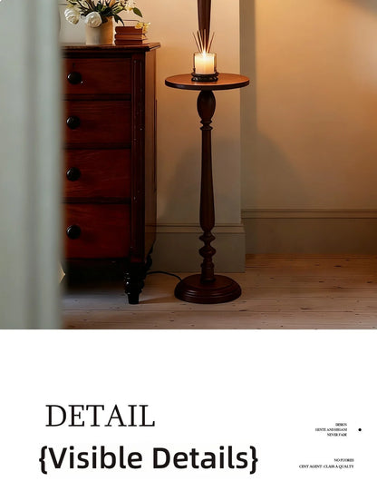 French Retro Solid Wood Floor Lamp Living Room Standing Lamp