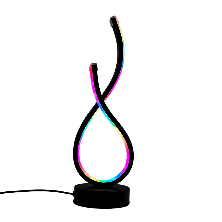 Modern LED Desk Lamp with USB Power Adjustable Lighting