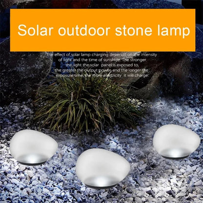 LED Solar Powered Goose Warm Stone Lights Outdoor Decorative