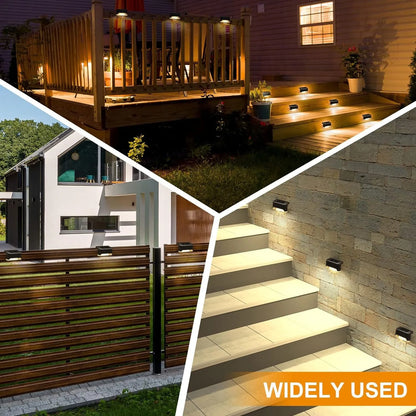 LED Solar Step Lamp Path Stair Outdoor Garden Lights
