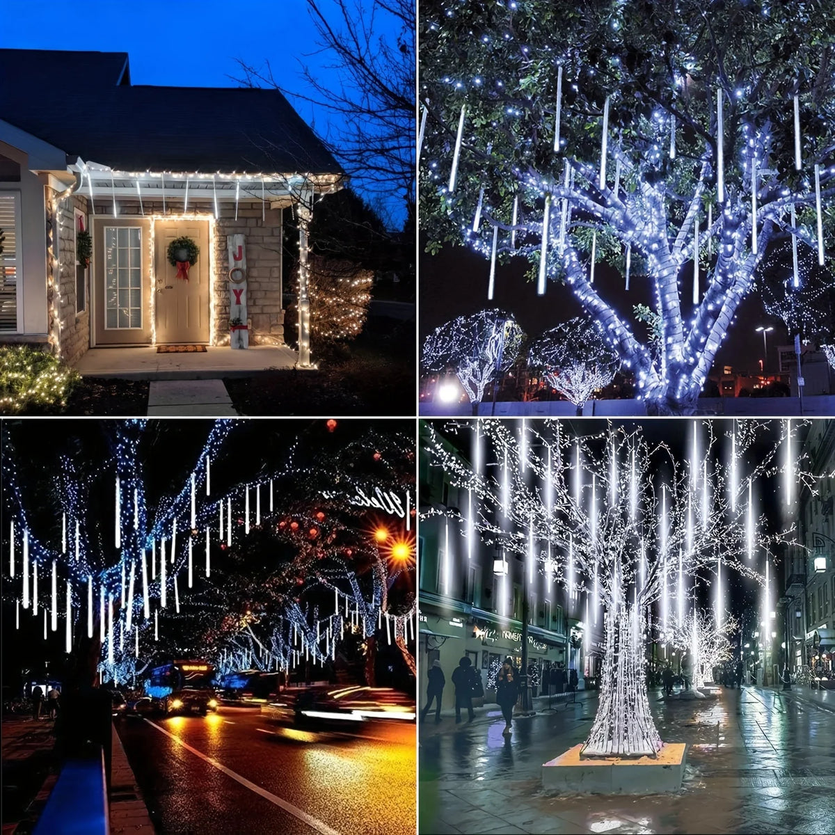 1pc 30CM Solar Meteor Shower Lights Icicle Lights Outdoor