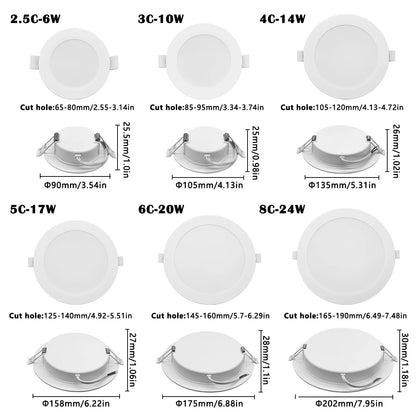 2pcs LED Downlight 110V 220V Ceiling Light Lighting