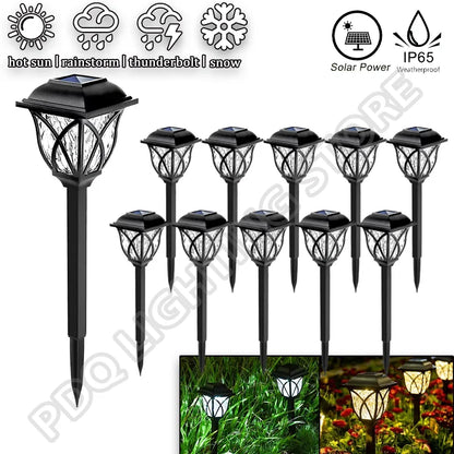 1-10 Pack Solar Yard Lights Bright Lawn Lights Outdoor