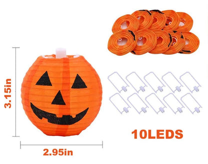 Halloween Pumpkin Lantern Solar String Lights Outdoor