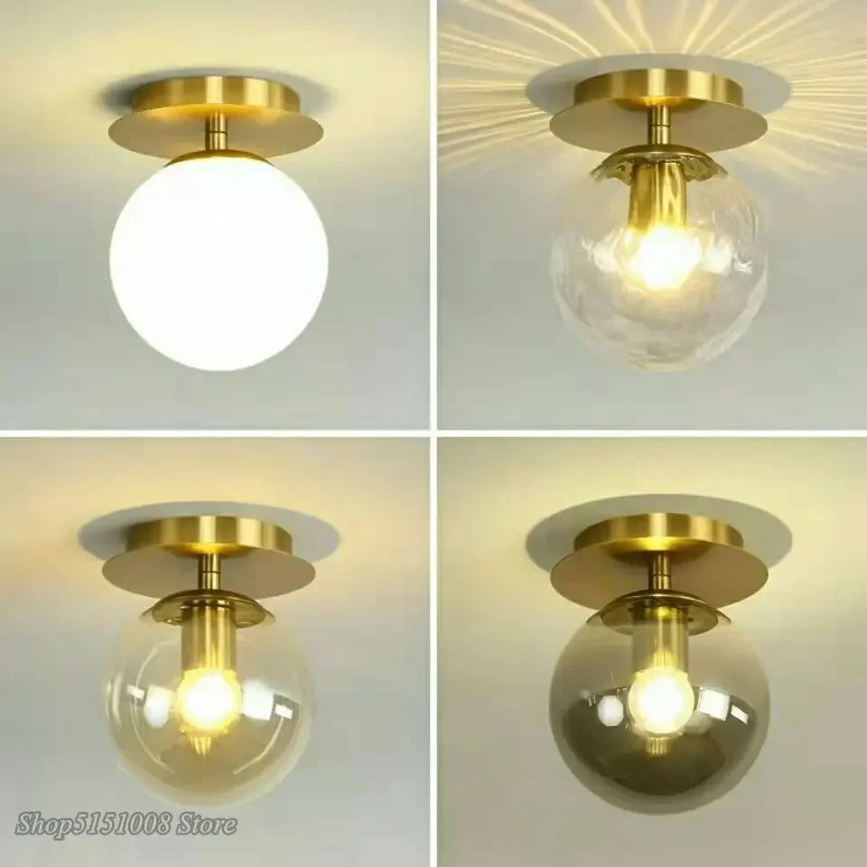 Round ball Glass Ceiling Lamps Modern Cheap