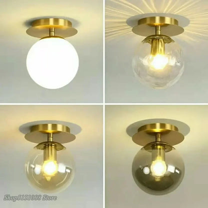 Round ball Glass Ceiling Lamps Modern Cheap