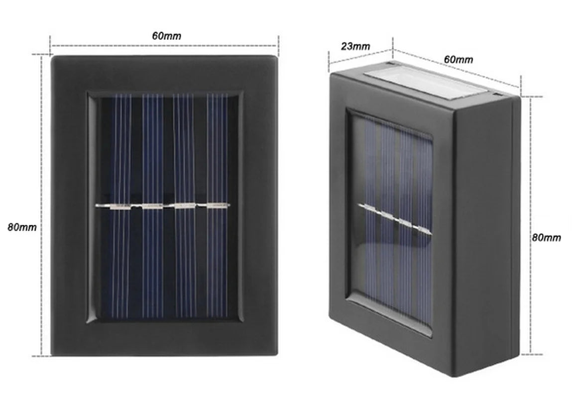 Solar Up and Down Spot Lights Outdoor, Street Wall Light Lamp
