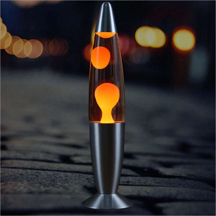 Jellyfish Decorative Lamp Metal Base Volcanic Lava Night Light
