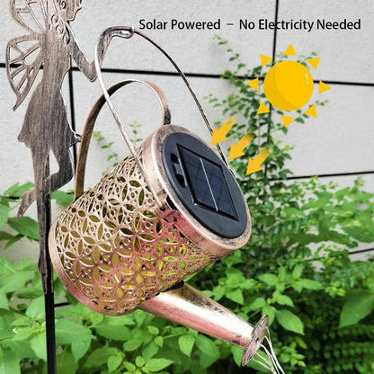 Solar Watering Can Light Outdoor Garden Decoration