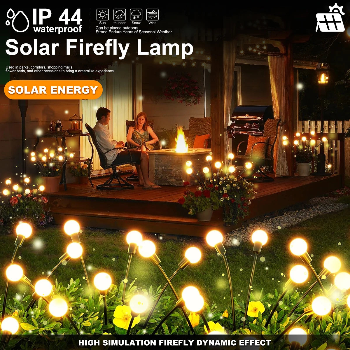 LED Solar Powered Garden Lights Firefly Lights Outdoor