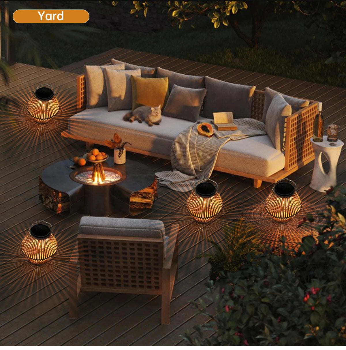 Solar Lantern Outdoor Solar Lanterns Waterproof for Garden Yard