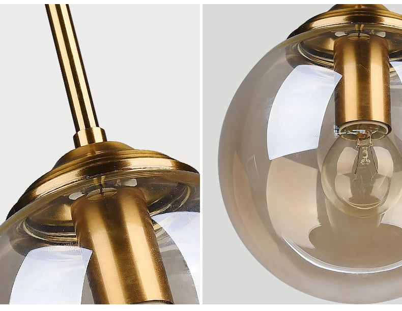 Modern Luxury Metal Chandelier Nordic Creative LED Glass