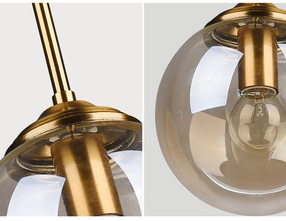 Modern Luxury Metal Chandelier Nordic Creative LED Glass