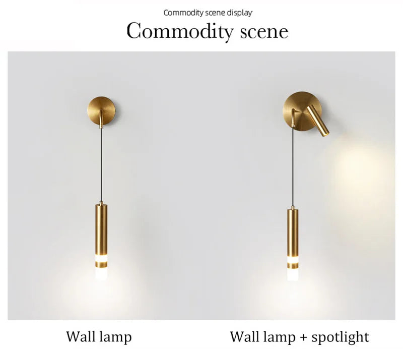 LED Wall Lamp Nordic Double Head Adjustable Wall Lights