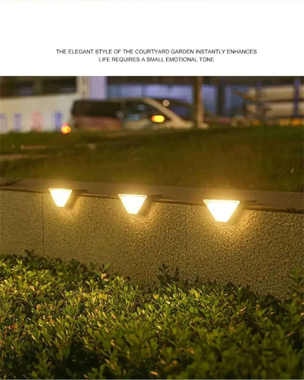 Solar Lights for Outdoors Stair Lamps Warm White LED Step Light