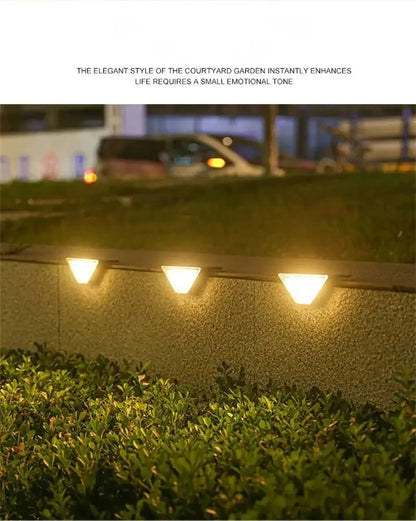 Solar Lights for Outdoors Stair Lamps Warm White LED Step Light