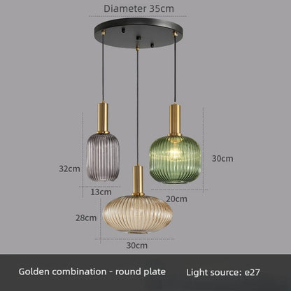 Simple Retro Single Head Ceiling Chandelier Creative  Light