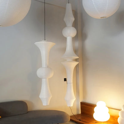 Nordic Wabi Sabi Wind Rice Paper Led Pendant Lights