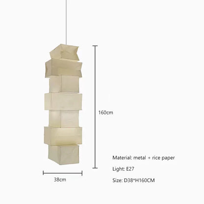 Nordic Wabi Sabi Wind Rice Paper Led Pendant Lights