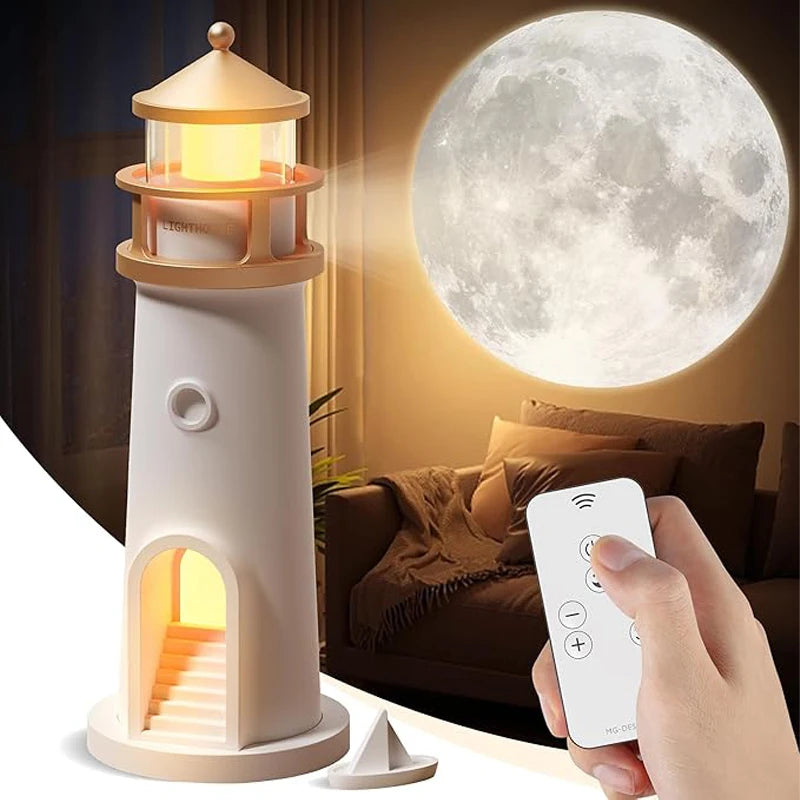 Moon Lamp Projection Lighthouse Lamps Night Light