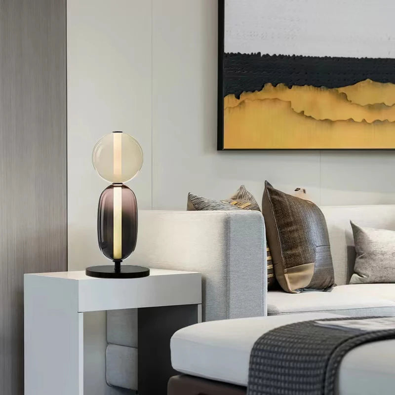 Italian Creative Colored Glass Designer LED Floor Light