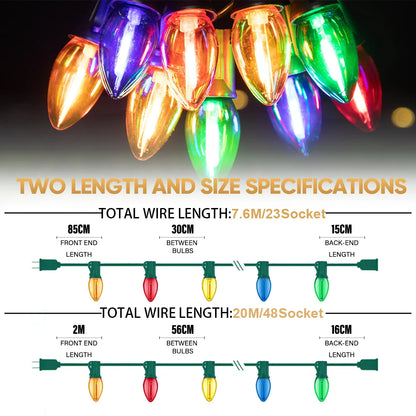 RGB C7 String Light 220V EU 110V US Outdoor Led Lights