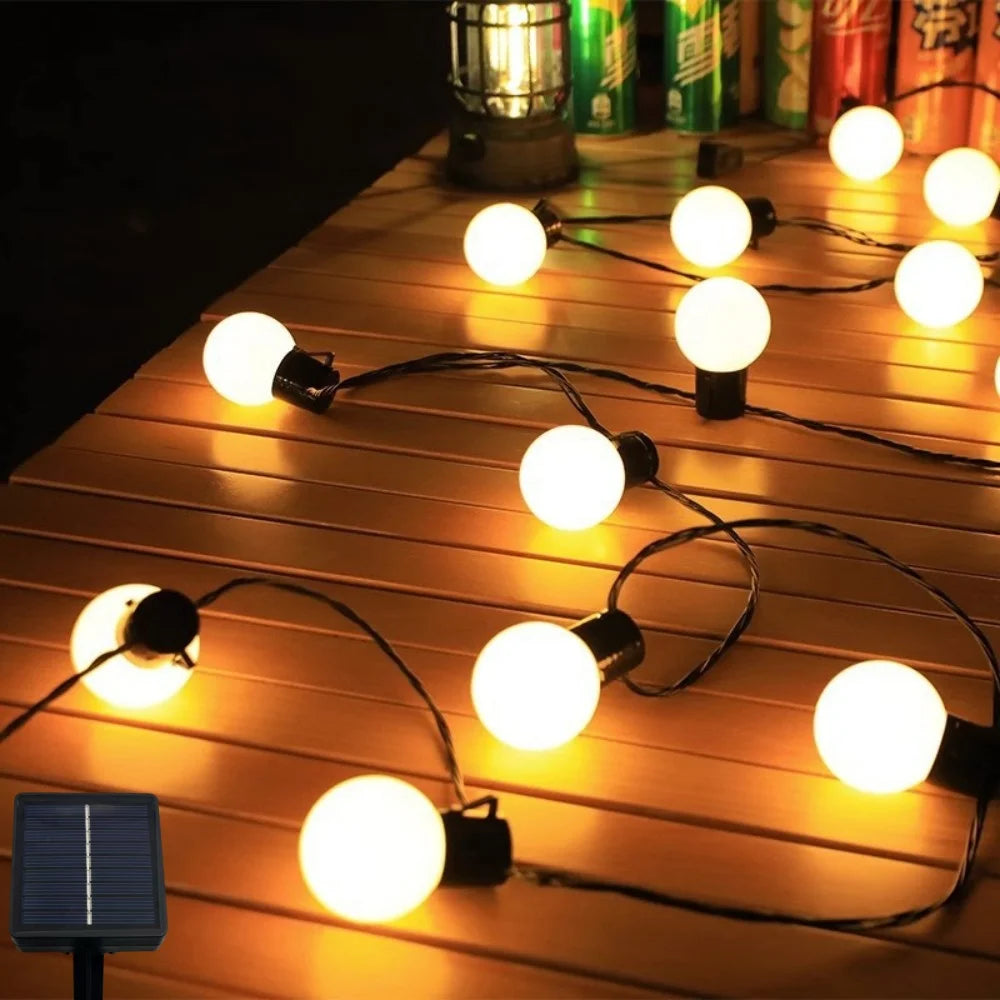 Solar Globe String Lights LED Outdoor Waterproof Fairy Lights