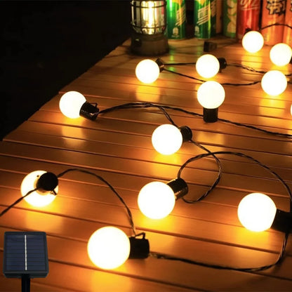 Solar Globe String Lights LED Outdoor Waterproof Fairy Lights