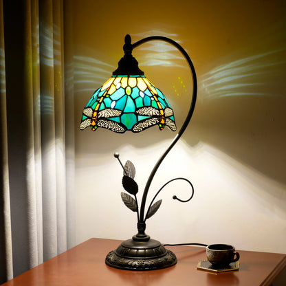 Elegant Table Lamp Stained Glass Desk Reading Light
