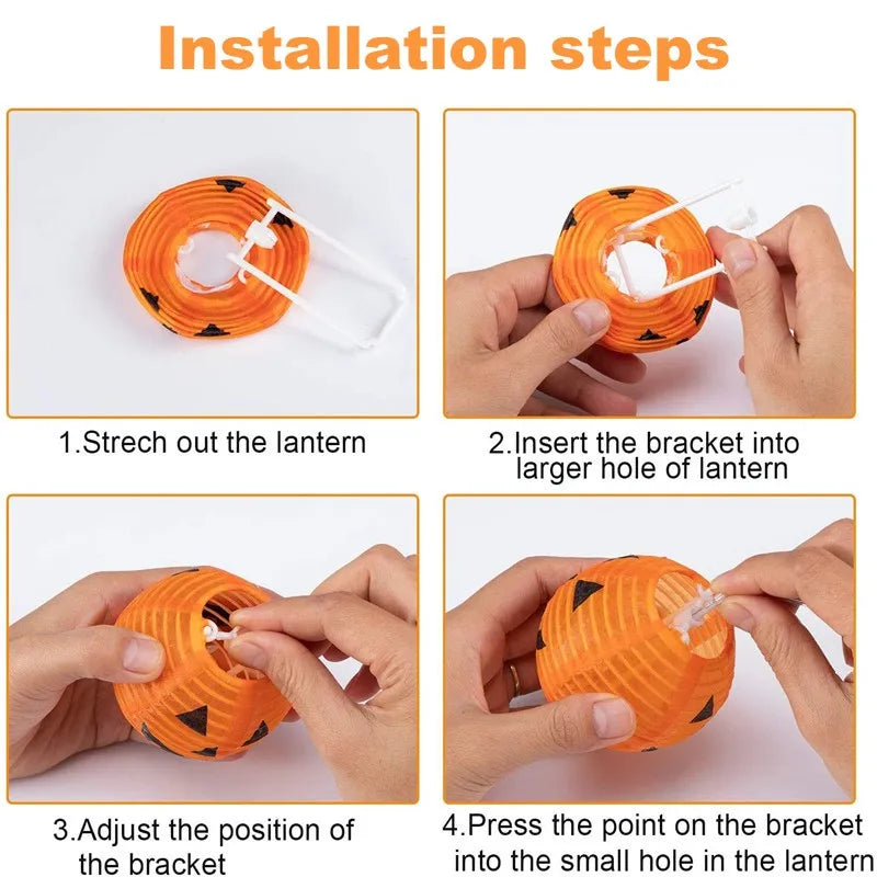 Halloween Pumpkin Lantern Solar String Lights Outdoor