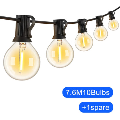 G40 LED Outdoor String Ball Lights Shatterproof Patio Lights