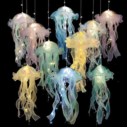 Ribbon&Bead LED Bulbs Ceiling Bedroom Decoration Lamp Mermaid