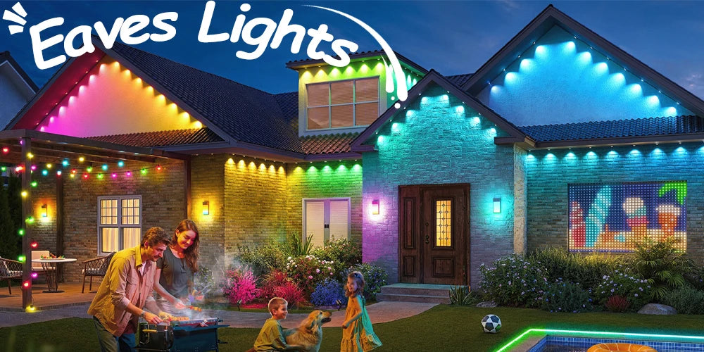 45M/60M/90M RGBIC Eaves Lights LED Permanent Outdoor Lights