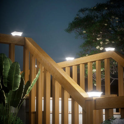 Solar - Powered Outdoor Pillar Lights with Auto On/Off, LED