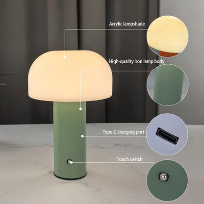 New Mushroom Lamp LED Charging Table Lamp