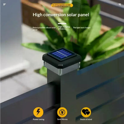 1Pcs IP65 Waterproof Solar Fence Lamp Solar LED Light